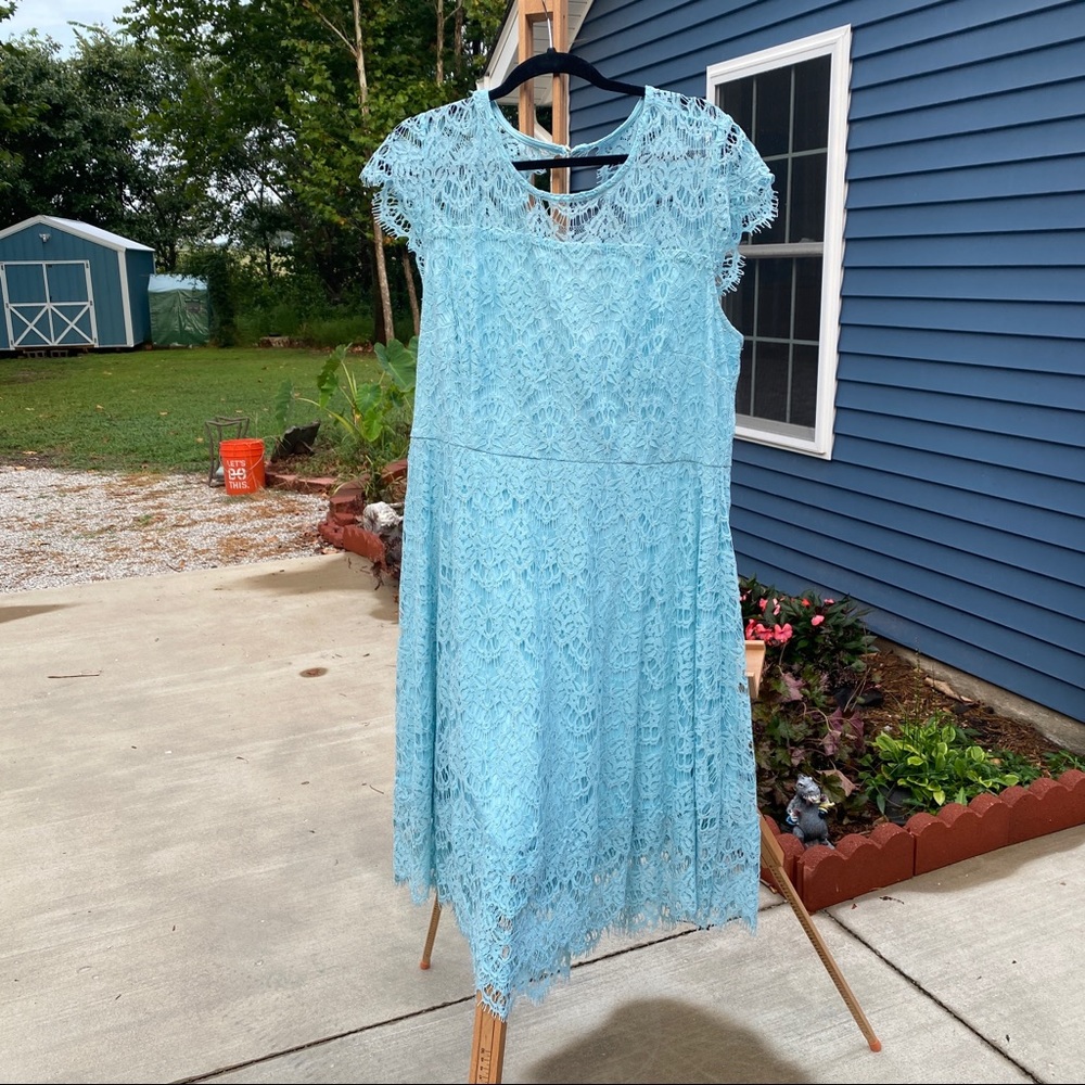 Blue, lace, size 20, Lane Bryant Dress